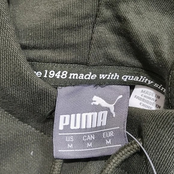 Puma embossed big cat logo hoodie size M - Picture 4 of 5